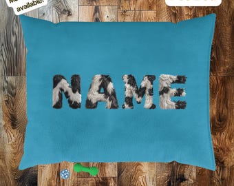 Personalized Dog Bed with Name Custom Cat Bed Dog Bed Soft Washable Cushion Gift for Dog Lovers New Puppy Kitten Bedding for Black White Dog