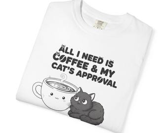 Cats and Generation X Tee for Cat Lovers Cat Owner T-Shirt Cat Mom Gift Cat Dad Gift for Proud Cat Lover Unisex Garment-Dyed T-shirt 2F00199