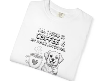 Dogs and Generation X Tee for Dog Lovers Dog Owner T-Shirt Dog Mom Gift Dog Dad Gift for Proud Dog Lover Unisex Garment-Dyed T-shirt 2F00199