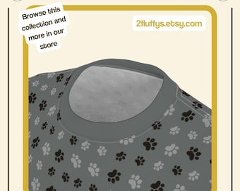 Paw Print T Shirt for Dog Lovers Cat Lovers Pet Owner Gift Unisex Animal Paw Pattern Tee Cute Dog Paw Shirt Cat Paw T Shirt