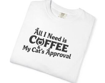 Cats and Generation X Tee for Cat Lovers Cat Owner T-Shirt Cat Mom Gift Cat Dad Gift for Proud Cat Lover Unisex Garment-Dyed T-shirt 2F00199