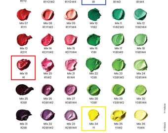 Colour Mix Chart for Eco-Friendly Screen Printing Paints | Printable Mixing Guide