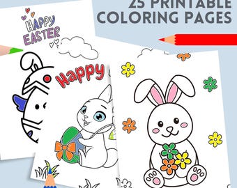 Easter coloring book for children – Coloring book for ages 3 and up – Easter bunnies & eggs – Spring coloring fun – Children's book to color in – Gift for Easter