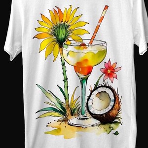 Bloemige cocktail clip art png, alcoholische drankillustratie met bloemen, trouwbarmenu, pub, transparante PNG-afbeeldingen, commercieel gebruik