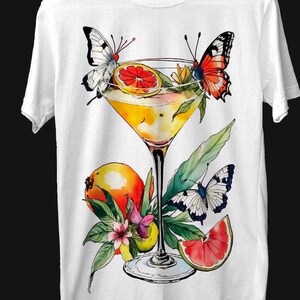 Bloemige cocktail clip art png, alcoholische drankillustratie met bloemen, trouwbarmenu, pub, transparante PNG-afbeeldingen, commercieel gebruik