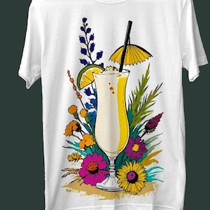 Bloemige cocktail clip art png, alcoholische drankillustratie met bloemen, trouwbarmenu, pub, transparante PNG-afbeeldingen, commercieel gebruik