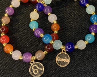 Zodiac Beaded Bracelets; Handmade Astrology Jewelry