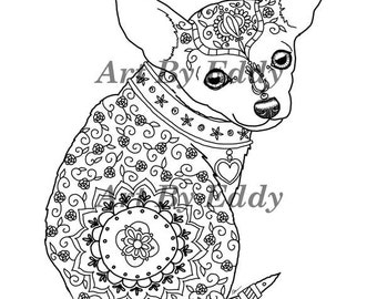 Art of Chihuahua Coloring Book Volume No. 1 Physical Book