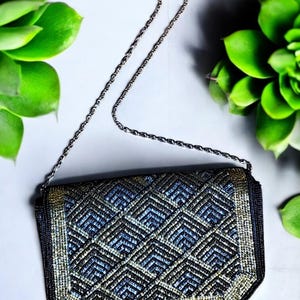 Vintage Art Deco Beaded Shoulder Bag