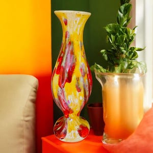 Vintage Tropfglasur-Vase