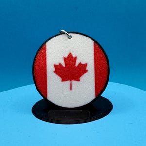 Keychain - Canadian Flag - Round 45x3mm