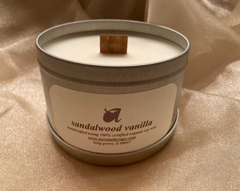SCENTED Wood Wick Soy Candles-Great Gift-Crackling Wick-FREE SHIPPING