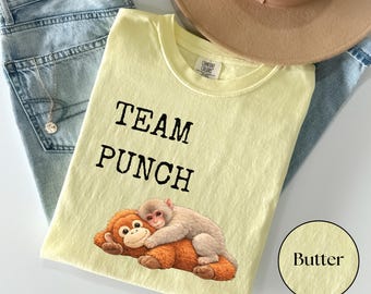 Team Punch Shirt, Comfort Colors Tee, Baby Monkey Tee, Monkey Punch Shirt, Animal Lovers Gift, Punch The Monkey, Love Baby Monkey Shirt