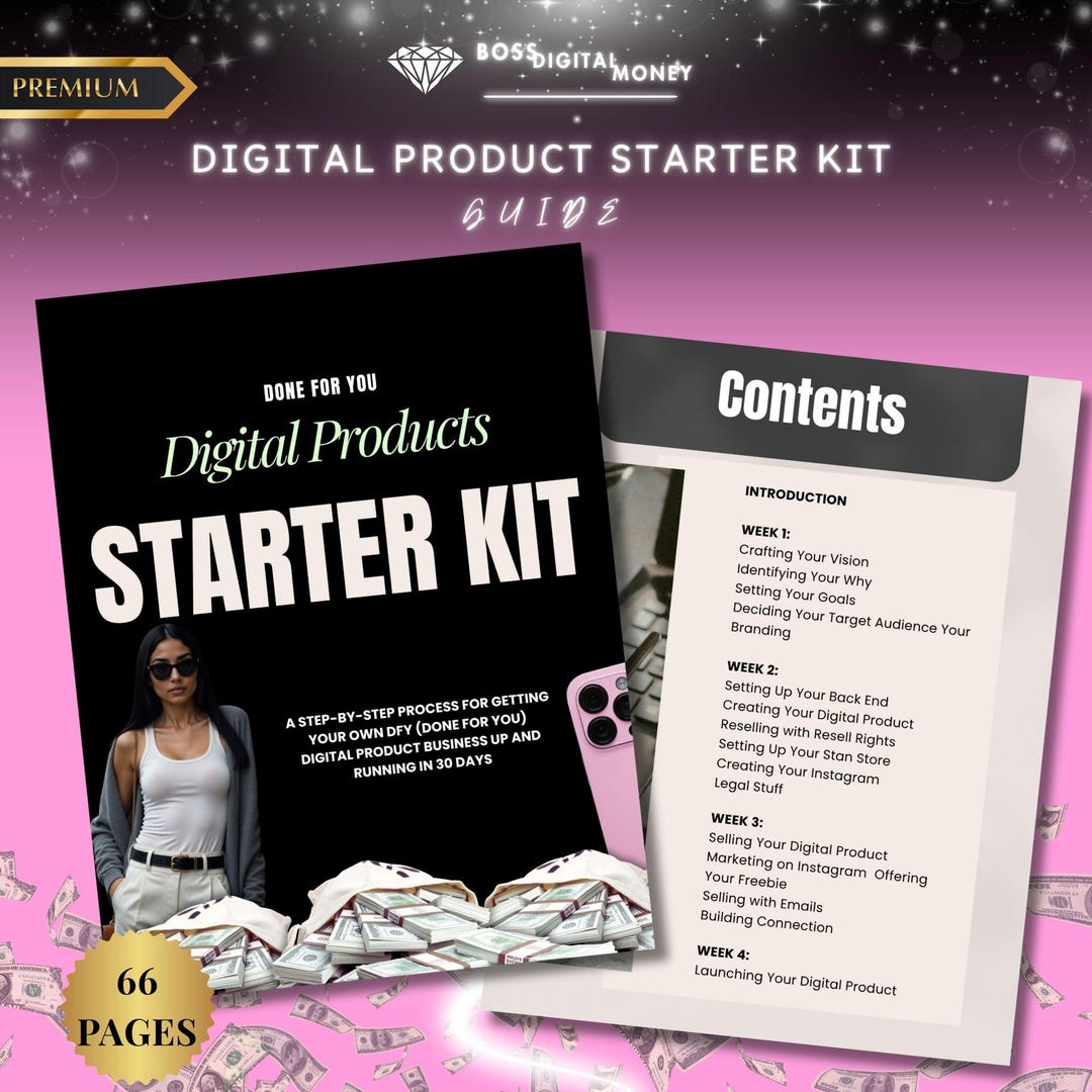 Digital Product Starter Kit for Beginners | 66-page Guide to Create ...
