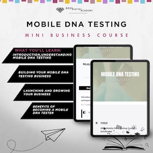 Start a Mobile DNA Testing Business | Mini Business Course, Digital Download, Step-by-Step Guide, Side Hustle Guide, Instant Access