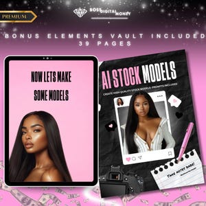 AI Fashion Model Creation Guide | Editable Ebook + Commercial Use Vault | Create & Sell Digital Images