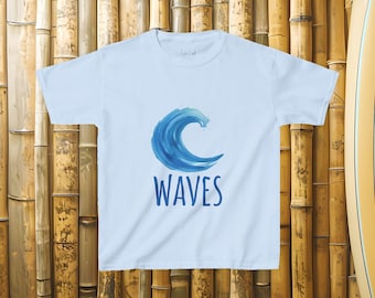 Waves Kids Tee: Ocean Graphic T-Shirt