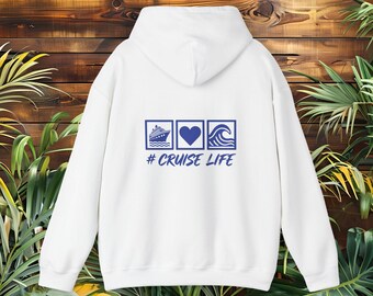 Cruise Life Hoodie: Heart Graphic Vacation Sweatshirt
