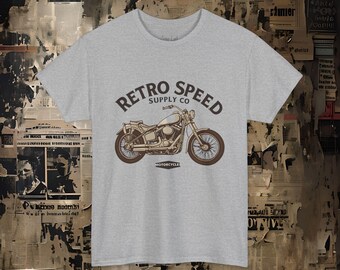 Vintage Motorcycle Graphic T-Shirt: Retro Speed Co Biker Tee