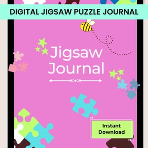 Jigsaw puzzle journal, digital download, Goodnotes, pdf, for jigsaw puzzle lovers, scrapbook, puzzle diary, logbook