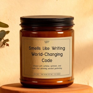 Software Engineer Gift, Funny Coder Candle, Tech Company Present, Developer
