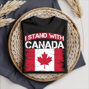 Estoy con Canadá PNG: Arte patriótico de la bandera canadiense (descarga digital)