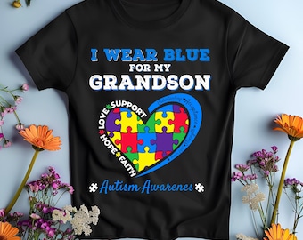 Autism Awareness Svg: I Wear Blue Design Digital Download PNG