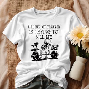 Esqueleto de entrenador de gimnasio divertido - Arte digital humorístico para entrenar (descarga digital)