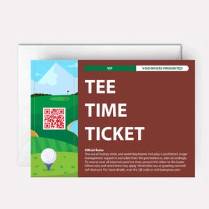Golf birthday card - golf greeting card - father&#39;s day golf card - Happy Bilmore