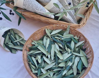Organic Olive Leaves Confetti – Biodegradable Wedding Toss, Sardinia