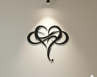Infinity Heart Metal Wall Art | Eternal Love Sign | Minimalist Anniversary Gift | Digital File SVG