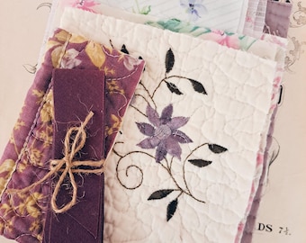 Lavender Scrap Quilt Fabric Sampler – Floral Textile Pieces