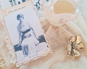 Beaded Square Doily Set – Swan Candle, Metal Pin, Ephemera