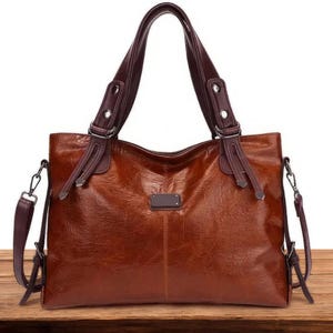 Elegante Bolso Tote de Cuero – Bolso de Hombro Grande | Regalo para ella | Hecho a mano