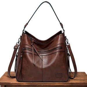 Große Leder Hobo Bag - Damen Schulter Handtasche mit Crossbody Riemen, Vintage Boho Henkeltasche, Geschenk für Sie | Handgefertigte Tasche | Handgemachtes Geschenk