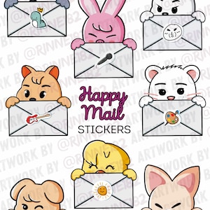 PREORDER -  Skzoo Happy Mail Sticker Sheets | Vinyl Stickers | Stray Kids | Kpop