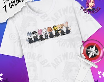 Stray Kids Evil Skzoo OT8 Unisex Softstyle T-shirt