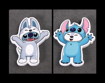 SKZOO Stitch Wolf Chan vinyl stickers Kpop Stray Kids