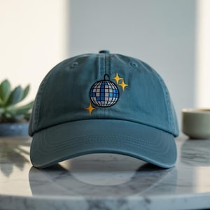 Dancing Under the Shiny Disco Ball and Golden Lights Embroidered Hat