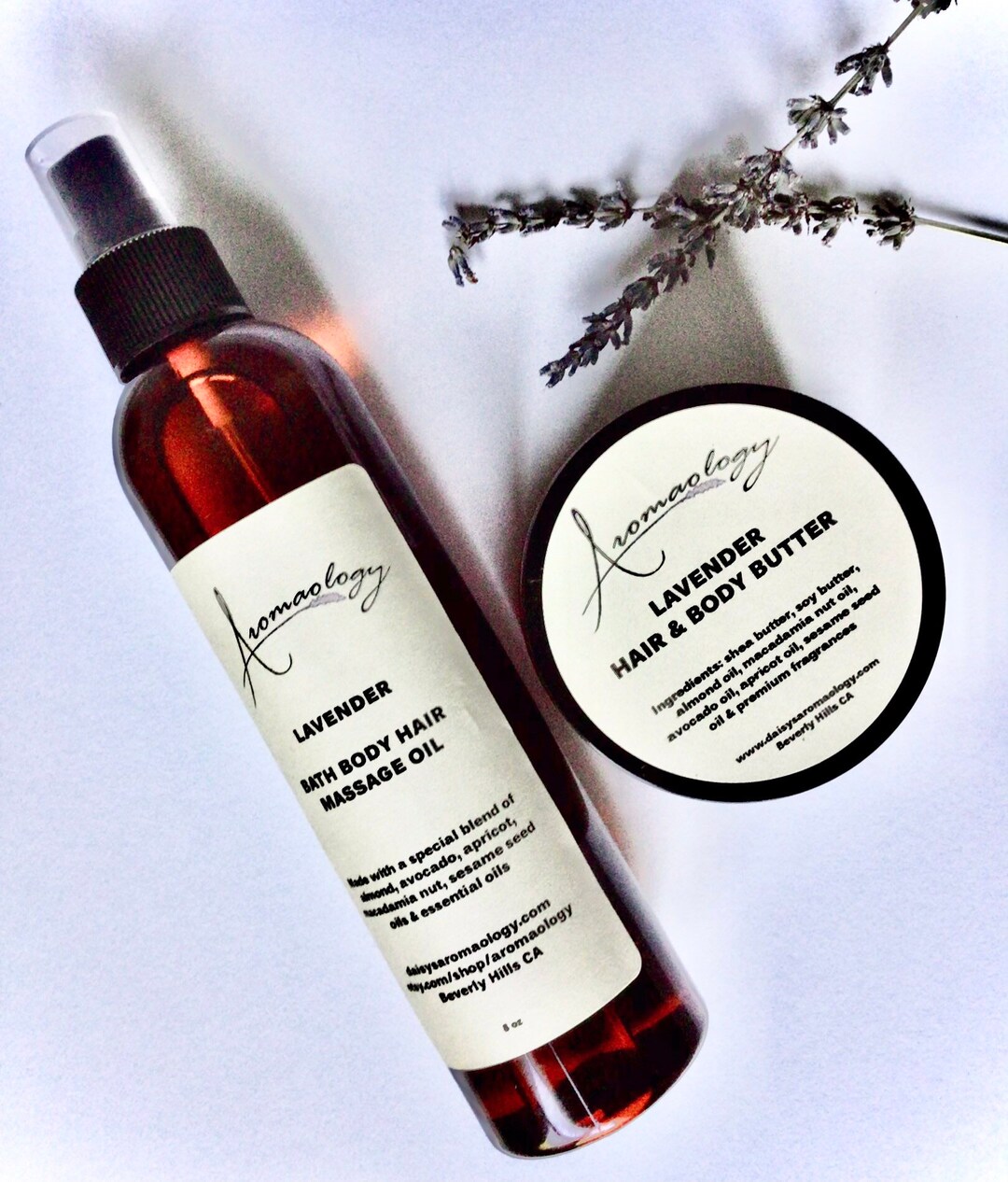 Body Oil and Body Butter Bundle Lavender Body Butter Body Oil Etsy