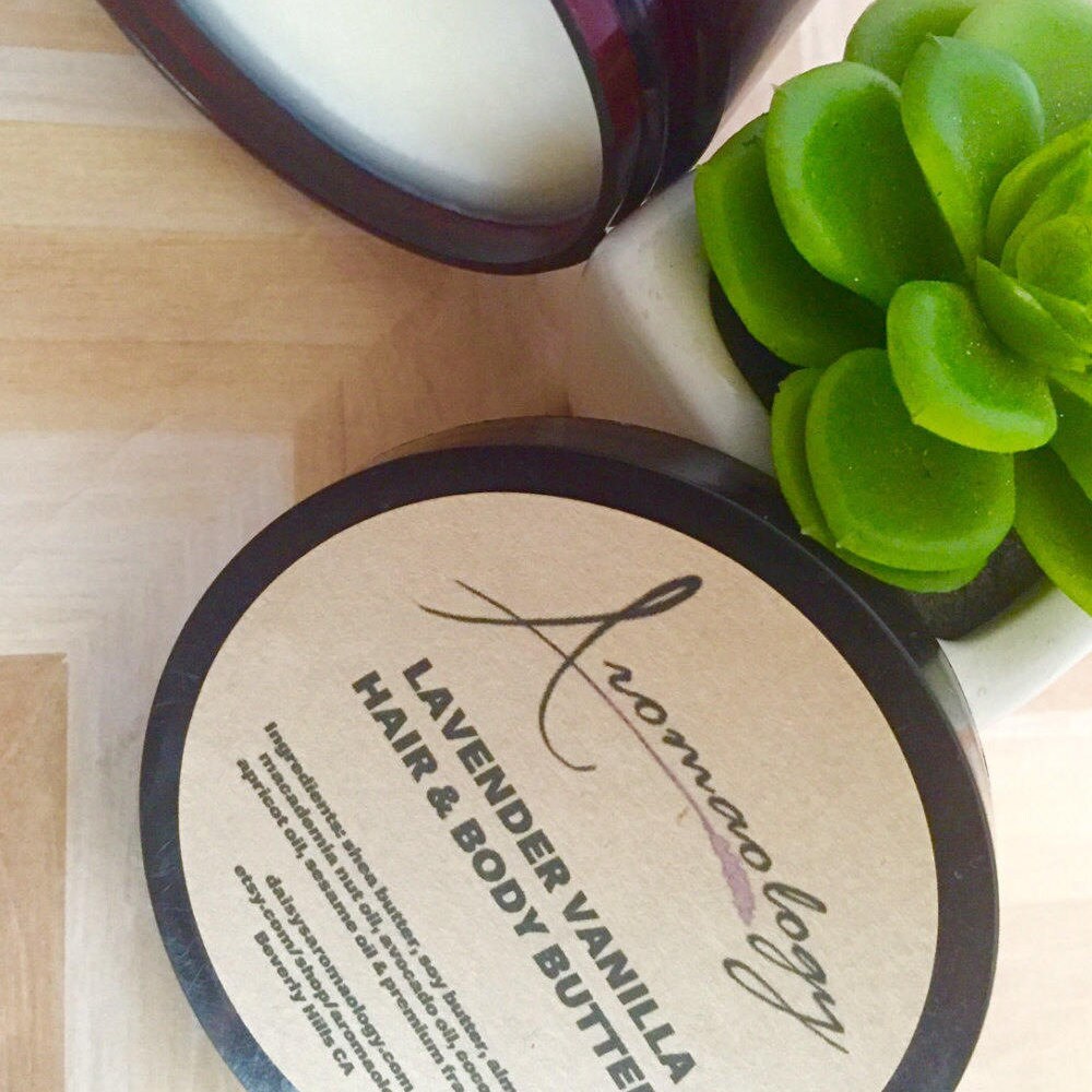 Body Butter Lavender Vanilla Body Butter Hair Butter Gift Etsy