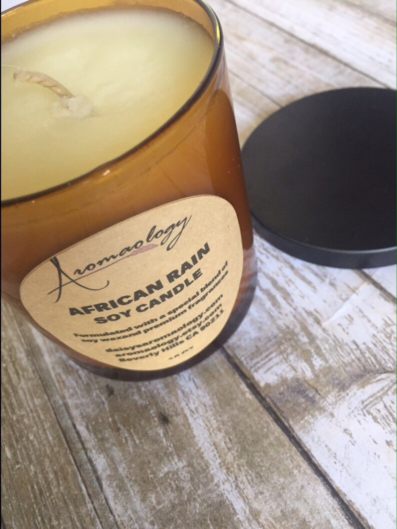 African Rain Scented Candle 12oz Natural Soy Candle Clean Etsy