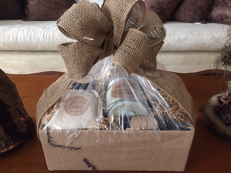 Spa Gift Basket Bamboo Green Tea Scented Gift Basket Etsy