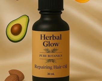 Olio botanico riparatore Herbal Glow per punte secche, siero leggero anti-crespo per capelli
