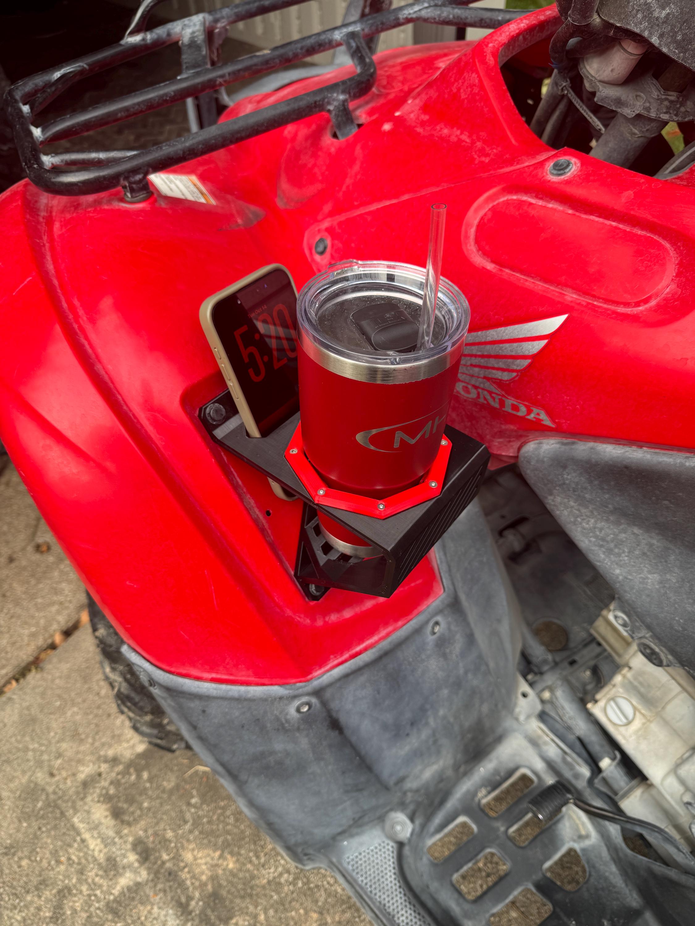 Honda Rancher Rincon Recon Cup Holder & Phone Holder Combo TRX420