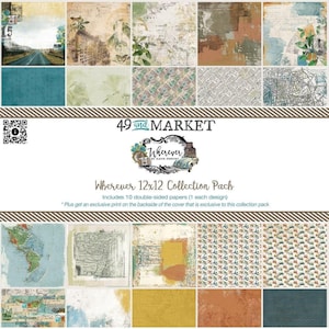 Wherever - 12x12 Paper Collection Pack - 49 andMarket - 10 doppelseitige Papiere Reisereise