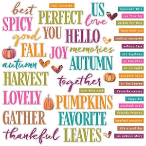 ARToptions Spice Chipboard Word Set - 49 and Market - 49 Die Cut piece Autumn Fall