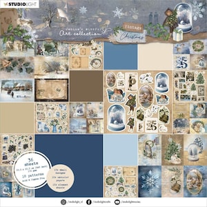 Studio Light - Vintage Christmas Jenine's Mindful Art Collection 8x8 Paper Pad 36 Sheets Nr. 115