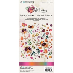ARToptions Spice - 49 and Market - Wildflower - 68 piece Laser Cut Outs Elements Autumn Fall