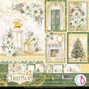 Ciao Bella - Sparkling Christmas - bloczek papieru 12x12, 12 dwustronnych arkuszy, karton, album do scrapbookingu, technika mieszana